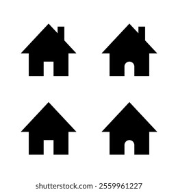 House, home icon set in generic style. Homepage sign symbol