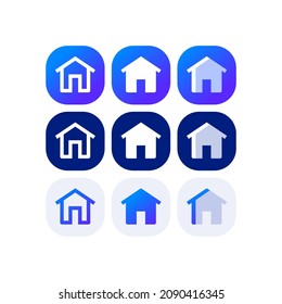 House Home Icon UI Gradient Element