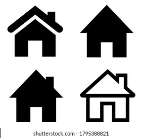 House, Home icons set. Home sign. Vector illustration