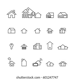 House and home icons set,Vector