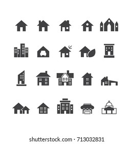 House and home icons set,Vector