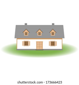 house home isolated vector illustration design graphic element decorative cottage