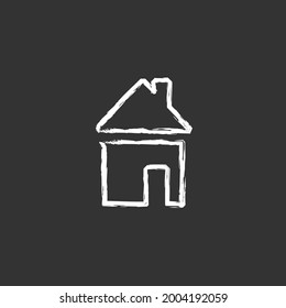Icono de tiza vectorial de la línea de inicio