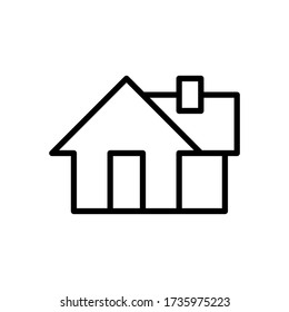 House Home Line Vector Icons. Editable Stroke