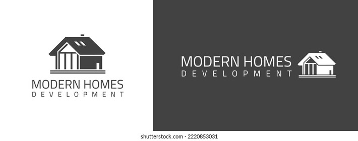 House home logo icon vector or real estate property seller logotype shape silhouette pictogram, realty smart luxury residential architecture building construction graphic minimal simple design