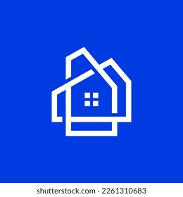 house home mortgage real estate logo vector icon illustration
