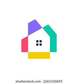 house home mortgage real estate logo vector icon illustration