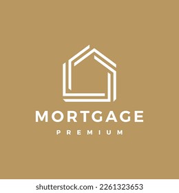 house home mortgage real estate logo vector icon illustration