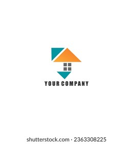 house home mortgage real estate logo vector icon illustration