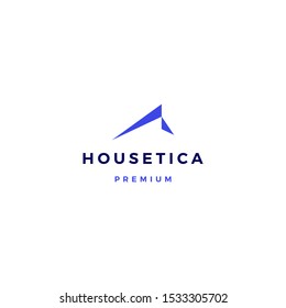 house home mortgage roof architect logo vector icon illustration	
