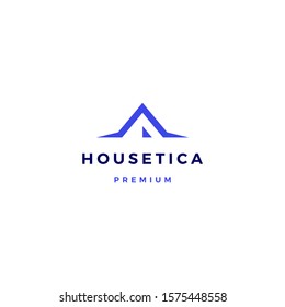 house home mortgage roof architect logo vector icon illustration	