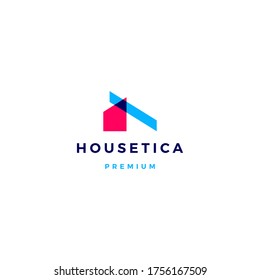 house home mortgage roof architect logo vector icon illustration