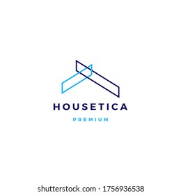 house home mortgage roof architect logo vector icon illustration