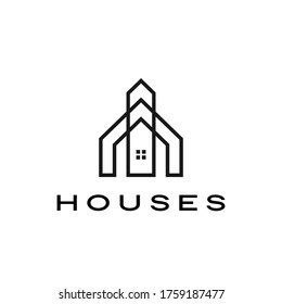 house home mortgage roof architect logo vector icon illustration