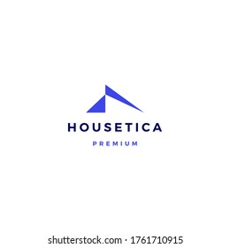 house home mortgage roof architect logo vector icon illustration	