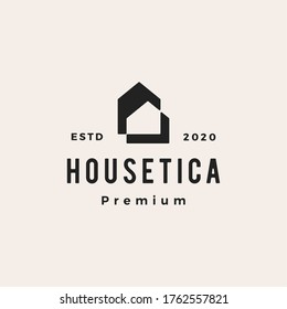 House Home Mortgage Roof Architect Hipster Vintage Logo Vector Icon Illustration