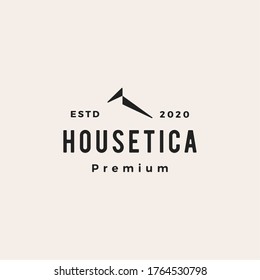 house home mortgage roof architect hipster vintage logo vector icon illustration	