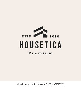 house home mortgage roof architect hipster vintage logo vector icon illustration