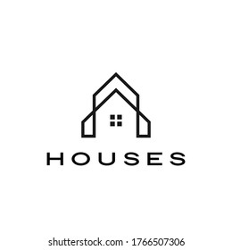 house home mortgage roof architect logo vector icon illustration