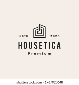 house home mortgage roof architect hipster vintage logo vector icon illustration	