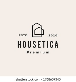 house home mortgage roof architect hipster vintage logo vector icon illustration	