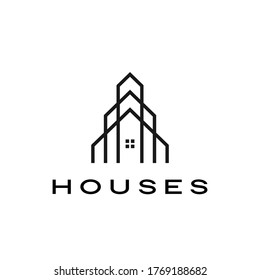 house home mortgage roof architect logo vector icon illustration	