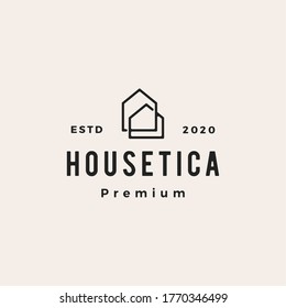 house home mortgage roof architect hipster vintage logo vector icon illustration