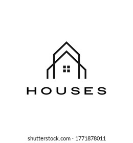 house home mortgage roof architect logo vector icon illustration