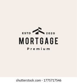 house home mortgage roof architect hipster vintage logo vector icon illustration