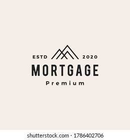house home mortgage roof architect hipster vintage logo vector icon illustration