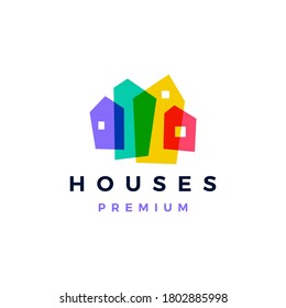 house home mortgage roof architect logo vector icon illustration