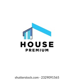 house home mortgage roof architect logo vector icon illustration
