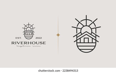 House Home Mortgage Roof Architecture Logo. Universal creative premium symbol. Vector sign icon logo template. Vector illustration