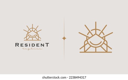 House Home Mortgage Roof Architecture Logo. Universal creative premium symbol. Vector sign icon logo template. Vector illustration