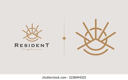 House Home Mortgage Roof Architecture Logo. Universal creative premium symbol. Vector sign icon logo template. Vector illustration