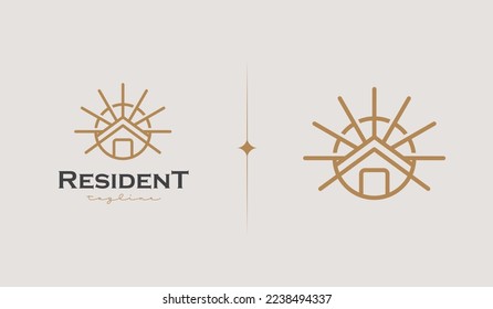 House Home Mortgage Roof Architecture Logo. Universal creative premium symbol. Vector sign icon logo template. Vector illustration