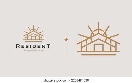 House Home Mortgage Roof Architecture Logo. Universal creative premium symbol. Vector sign icon logo template. Vector illustration