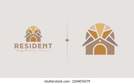 House Home Mortgage Roof Architecture Logo. Universal creative premium symbol. Vector sign icon logo template. Vector illustration