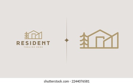 House Home Mortgage Roof Architecture Logo. Universal creative premium symbol. Vector sign icon logo template. Vector illustration