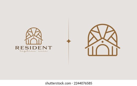 House Home Mortgage Roof Architecture Logo. Universal creative premium symbol. Vector sign icon logo template. Vector illustration