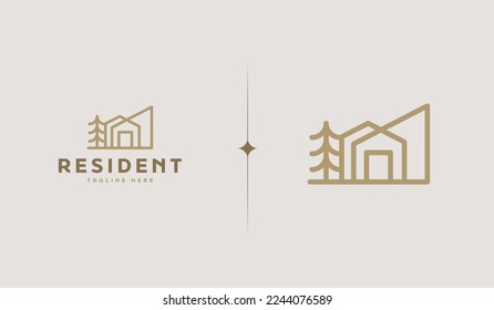 House Home Mortgage Roof Architecture Logo. Universal creative premium symbol. Vector sign icon logo template. Vector illustration