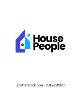 house home people human team work family logo vector icon illustration