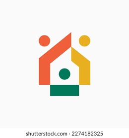 house home people human team work family logo vector icon illustration svg