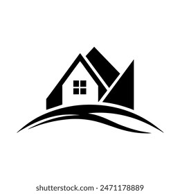 House and Home People Human Team Work Family Logo Vector Icon Illustration