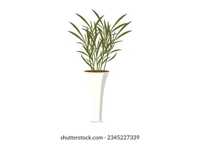 House and home plant. Vector illustration. Room decoration gardening offers countless possibilities to show off your home plant in flowerpot A stylish planter and pot can dramatically enhance