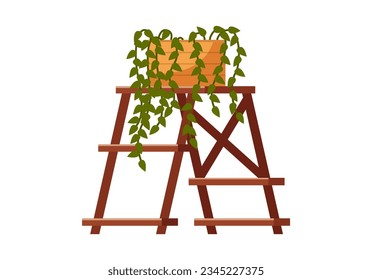 House and home plant. Vector illustration. Make your home plant in flowerpot centerpiece your room decoration gardening design A stylish planter and pot can make even most common houseplant look chic