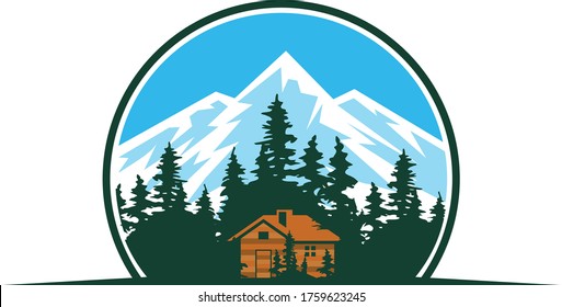 house home real estate cabin rental vector logo 