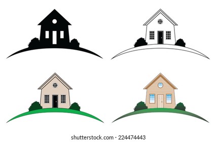 House Home Real Estate Design is an illustration of a design representing a home, house or possibly a real estate business. Space below is great for your company name and information.