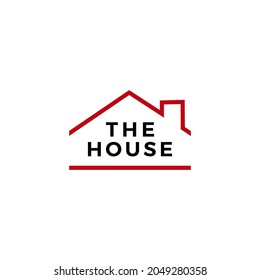 house home real estate mortgage roof chimney logo vector icon illustration
