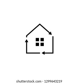 house home recycle logo vector icon